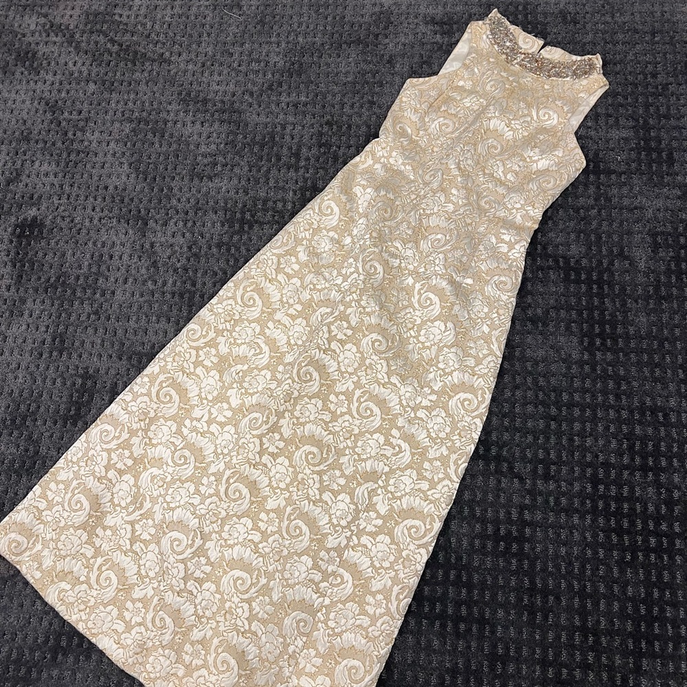 60s Brocade Floral Dress